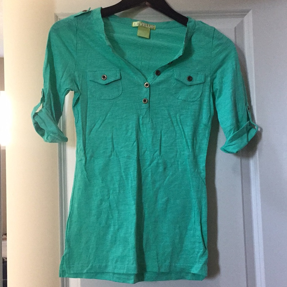 LevelUP tab-sleeve shirt